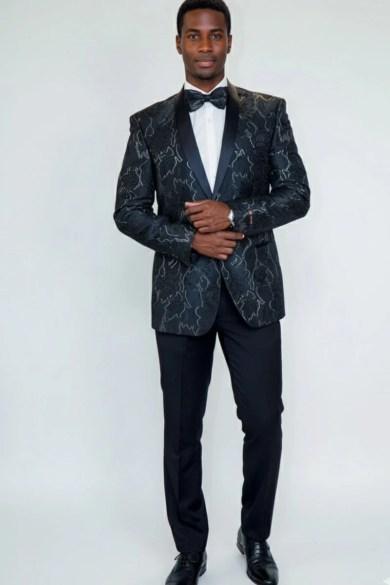"Havana" Black Tuxedo Jacket - Image 8