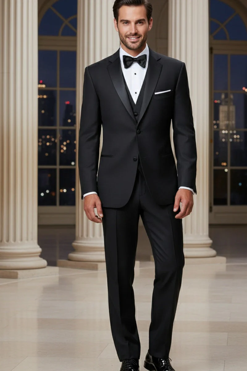 "Kingston" Black Tuxedo Jacket (Separates) - Image 8
