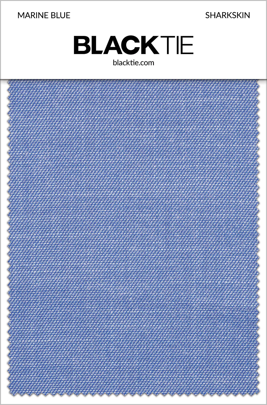 Marine Blue Sharkskin Fabric Swatch
