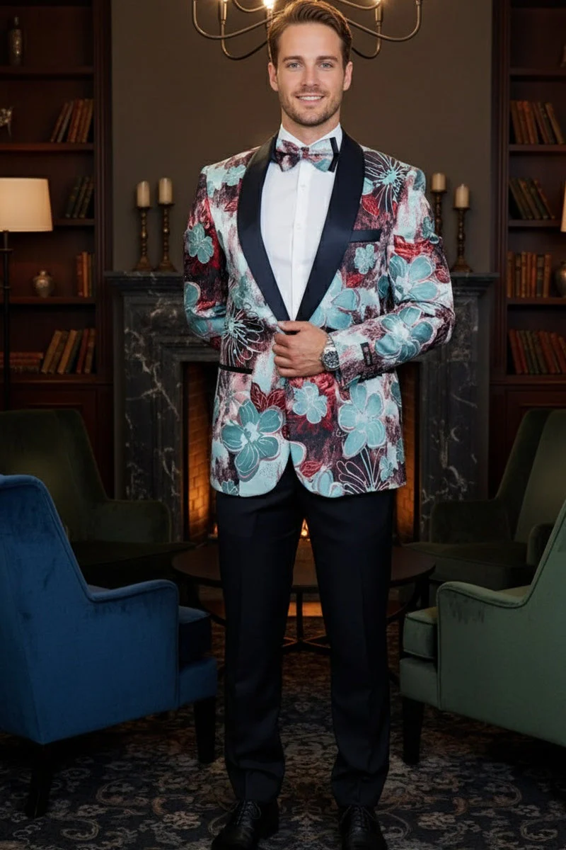 "Monte Carlo" Red Tuxedo Jacket - Image 6